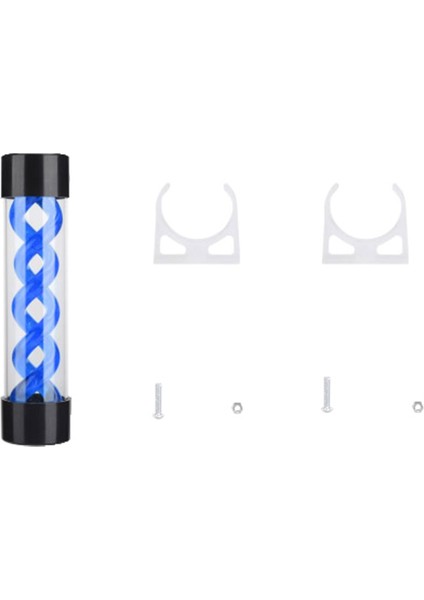 200MM Su Soğutma Pc Su Deposu Bilgisayar Su Soğutma Tankı Pc Bilgisayar Soğutucu Aksesuarı Için G1/4 Konu ile (Mavi) (Yurt Dışından)