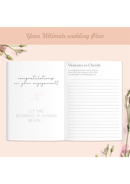 Düğün Planlayıcı Kitabı ve Organizatör Nişanlı Çiftler Için Komple Gelin Planlama Dergisi A5 Ciltli Defter (Yurt Dışından) fırsatları
