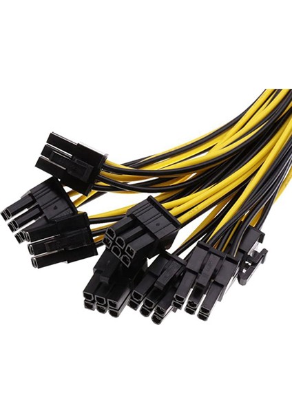 Madencilik Için 6 Adet Pcıe 6pin To 8pin(6+2) Erkek - Erkek Pcı-E Güç Kablosu (Yurt Dışından)