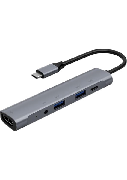 Beşi Bir Arada Yerleştirme Istasyonu USB C Hub HDMI Uyumlu, 4K@30Hz+PD (Yurt Dışından)