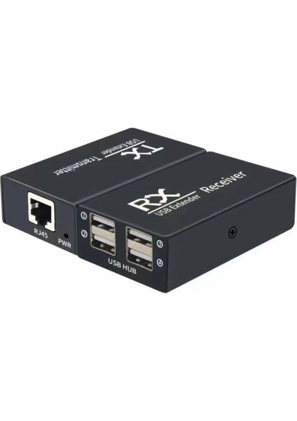 120M USB Genişletici 4 Bağlantı Noktalı Usb2.0 Hub Genişletici RJ45 Ethernet Üzerinden USB Utp Uzatma Verici Alıcı-Abd Tak (Yurt Dışından)