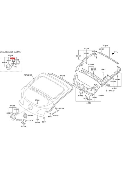 95760-2V100 95760-2V002 Araba Dikiz Kamera Hyundai Veloster 2012-2017 Için Ters Park Yardımı Kamera 95760-2V000 (Yurt Dışından)