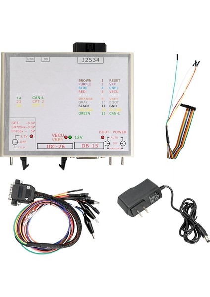J2534 Üzerinden Flash Için Güç Kutusu J-Tag Flash Ecu-Soft Us Plug Için Çalışır (Yurt Dışından)