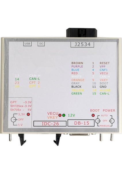 J2534 Üzerinden Flash Için Güç Kutusu J-Tag Flash Ecu-Soft Us Plug Için Çalışır (Yurt Dışından)