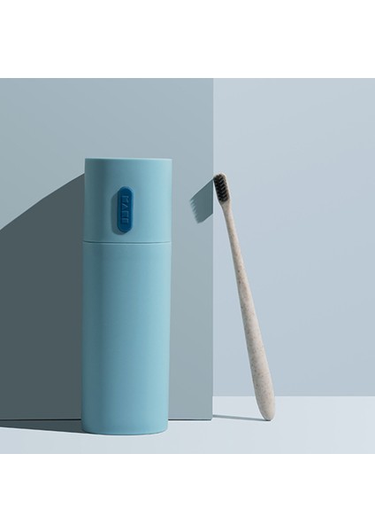 Taşınabilir Diş Fırçası Tutucu Kutusu Seyahat Diş Fırçası Bardağı Gargara Fincan Diş Macunu Saklama Kabı Banyo Mavi (Yurt Dışından) fiyatları