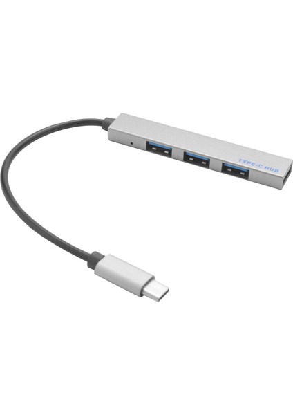 Macbook Pro T-809A Gri Için 4'ü 1 Arada USB Hub Type-C Usb-C Adaptörü (Yurt Dışından)
