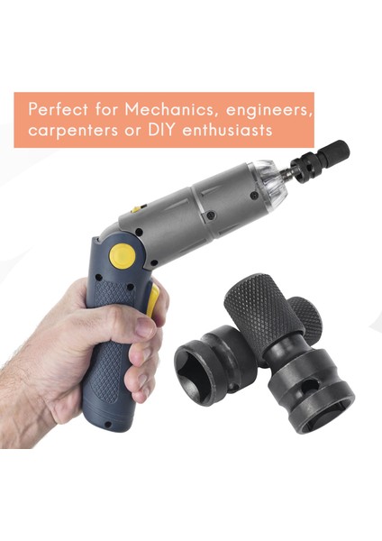 2 Paket 1/2 Kare Sürücü 1/4 Hex Shank Soket Adaptörü Hızlı Bırakma Chuck Dönüştürücü Darbeli Cırcır Anahtarı (Yurt Dışından)