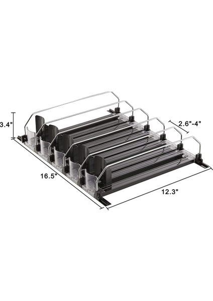 Ayarlanabilir Itici Kaydırmalı Buzdolabı Için Soda Kutusu Dispenseri (Yurt Dışından)