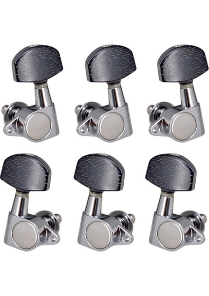 3L3R Kapalı Gitar Teli Tuning Mandal Tuner Makine Kafaları Topuzlar Akustik Veya Elektro Gitar Için Tuning Tuşları, 6 Paket (Yurt Dışından)