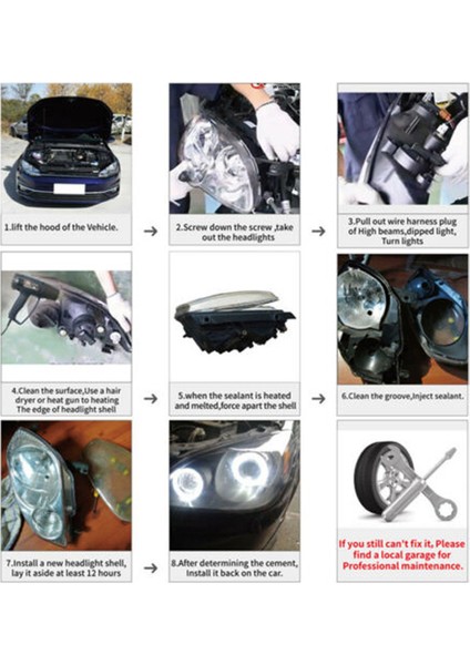 Araba Ön Far Far Lambası Lens Kapağı Bmw-5 Serisi Için F10 F18 520 523 525 535 530 2010-2014 Sol (Yurt Dışından)