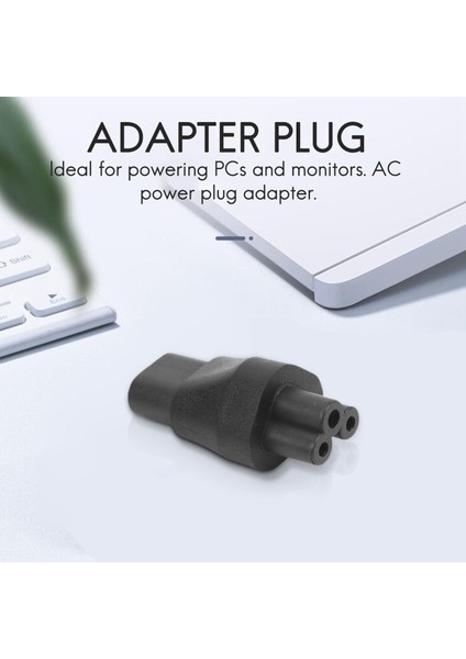 Iec 320 C5 3-Pin Dişi - C8 2-Pin Erkek Fiş Dönüştürücü Güç Kaynağı Adaptörü (Yurt Dışından)