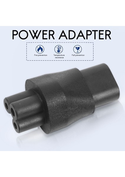 Iec 320 C5 3-Pin Dişi - C8 2-Pin Erkek Fiş Dönüştürücü Güç Kaynağı Adaptörü (Yurt Dışından)