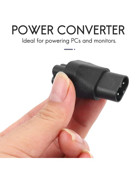 Iec 320 C5 3-Pin Dişi - C8 2-Pin Erkek Fiş Dönüştürücü Güç Kaynağı Adaptörü (Yurt Dışından)