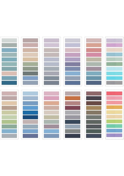 2400 Adet Sayfa Işaretleyicileri, Morandi Yapışkan Not Sekmeleri Renkli Yazılabilir ve Yeniden Konumlandırılabilir Kitap Bayrakları Sekmeler Şerit Dizin Sekmeleri (Yurt Dışından)