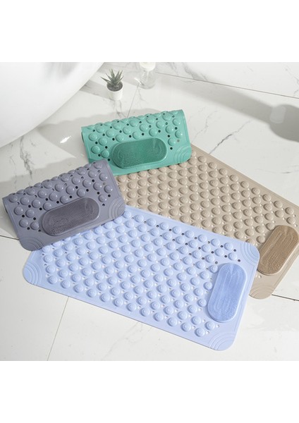 Basit Bellek Köpük Banyo Paspas 3D Arnavut Kaldırımı Desen Emici Banyo Halısı Tuvalet Koridor Kaymaz Paspas Yıkanabilir Yeşil (Yurt Dışından)