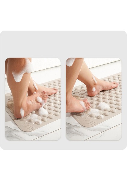 Basit Bellek Köpük Banyo Paspas 3D Arnavut Kaldırımı Desen Emici Banyo Halısı Tuvalet Koridor Kaymaz Paspas Yıkanabilir Yeşil (Yurt Dışından)