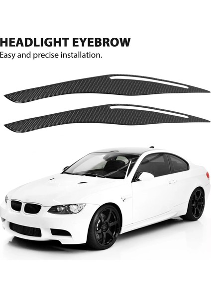 Karbon Fiber Far Göz Kapağı Kaş Kapağı Çıkartmalar Trim Için Bmw E90 E91 328I 335I M3 2006-2011 (Yurt Dışından) modelleri