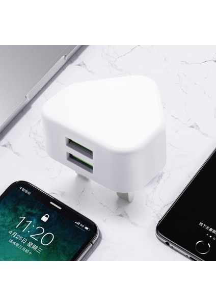 Evrensel USB Ingiltere Tak 3 Pin Duvar Şarj Adaptörü USB Bağlantı Noktaları ile Seyahat Şarj Cihazı Telefon Ipad Için Şarj (2 Bağlantı Noktası) (Yurt Dışından) indirimleri