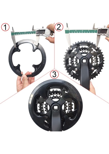 Delik 42T Bisiklet Krank Dıy Kapak Bisiklet Aynakol Zinciri Jant Kapağı Koruma Dağ Bisikleti Zinciri Yedek Koruyucu-Gri (Yurt Dışından)