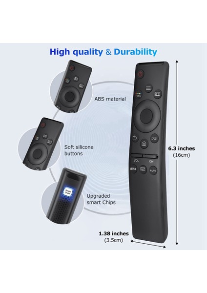 Samsung Smart Tv Uzaktan Kumandasının Değiştirilmesi Için Evrensel, Kızılötesi Uzaktan Kumanda, Netflix, Prime Video, Hulu Düğmeleri ile (Yurt Dışından)