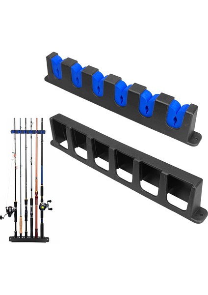 Garaj Kapısı Için Olta Kamışı Tutucu Duvara Montaj, Tekne Için Olta Depolama Rafı, Dikey 6-Rod Organizatör Rafları (Yurt Dışından)