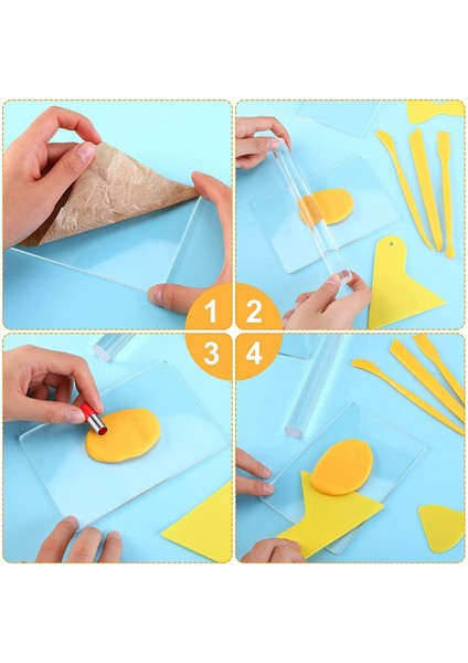 Kesici Set, Polimer Kil Rulo, Kil Kendin Yap Üretimi Için Kil Model Seti Evde, Okulda, Ofiste Vb. Kullanılabilir. (Yurt Dışından) modelleri