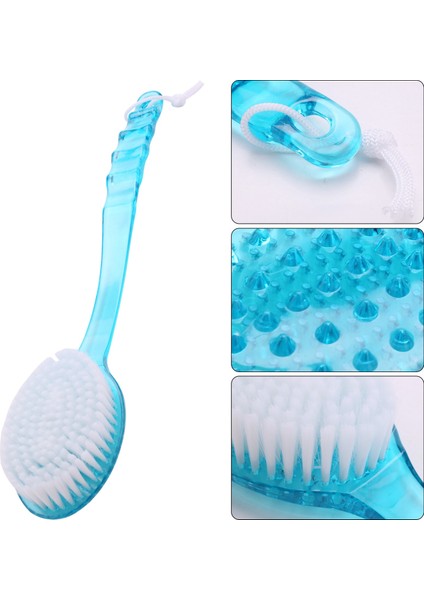 Uzun Saplı Plastik Vücut Banyo Duş Sırt Fırçası Masaj Aleti - Mavi (Yurt Dışından) indirimleri