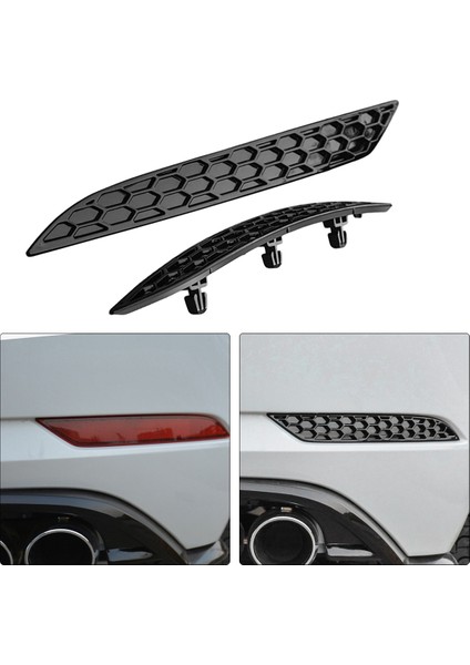 2 Adet Değiştirilmiş Modifiye Parlak Petek Kuyruk Arka Sis Lambası Lamba Kapağı Trim Ekle Garnitür Golf 7.5 Için Mk7.5 (Yurt Dışından)