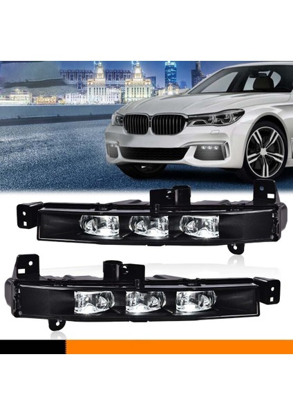 Araba Sağ Yan LED Sis Lambası Sürüş Lambası Gündüz Farı Bmw G11 G12 740I 750I Xdrive 63177342954 (Yurt Dışından)