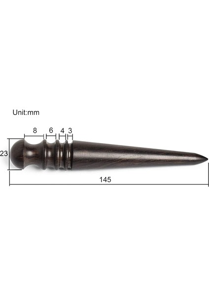 Ahşap Deri Parlatma Aleti - Konik Kenarlı Slicker, Çeşitli Deri Kalınlıklarının Parlatılması Için 4 Oluk Içerir (Yurt Dışından)