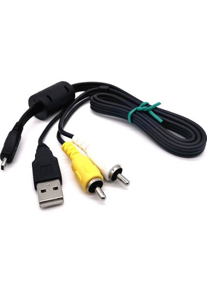 Uc-E6 Kamera Mini 8 Pin USB Veri Kablosu ile Video Av Rca Çift Çok Fonksiyonlu Nikon Coolpix Fuji Panasonic Için (Yurt Dışından)