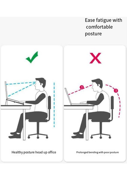 Masa Için Dizüstü Bilgisayar Standı, Ayarlanabilir Ergonomik Taşınabilir Dizüstü Bilgisayar Tutucu, 3'ü 1 Arada Taşınabilir Depolama Standı Gri (Yurt Dışından)