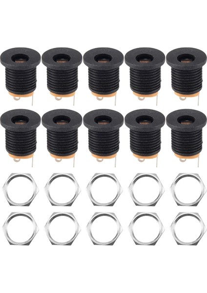 10 Adet 3-Terminal Lehimleme 2.1mm x 5.5mm Dişi Güç Jakı Dc Soket (Yurt Dışından)