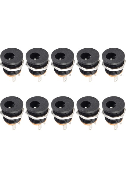 10 Adet 3-Terminal Lehimleme 2.1mm x 5.5mm Dişi Güç Jakı Dc Soket (Yurt Dışından)