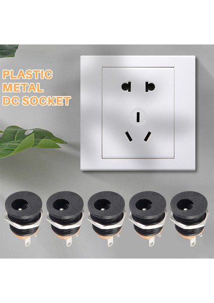 10 Adet 3-Terminal Lehimleme 2.1mm x 5.5mm Dişi Güç Jakı Dc Soket (Yurt Dışından)