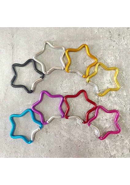 10 Adet Beş Köşeli Yıldız Alüminyum Karabina Anahtarlık Açık Anahtarlık Kanca Su Şişesi Asılı Toka Seyahat Aksesuarları (Yurt Dışından) modelleri