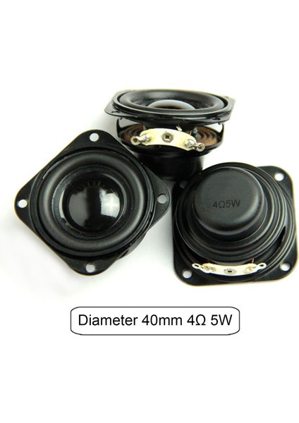 2 Adet 1.5 Inç Ses Hoparlör 4ω 5W 40MM Bas Multimedya Hoparlör Dıy Ses Mini Hoparlör Sabitleme Deliği ile (Yurt Dışından)