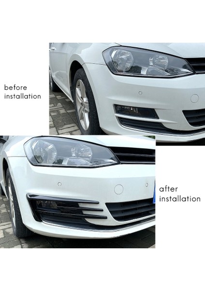 Golf 7 Için Mk7 2013-2017 Parlak Siyah Araba Tampon Sis Farı Izgarası Kapak Trim (Yurt Dışından) modelleri