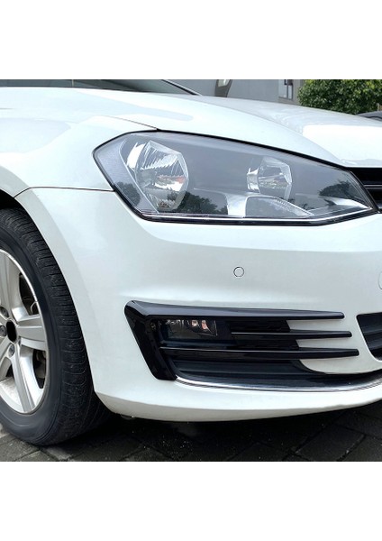 Golf 7 Için Mk7 2013-2017 Parlak Siyah Araba Tampon Sis Farı Izgarası Kapak Trim (Yurt Dışından) indirimleri