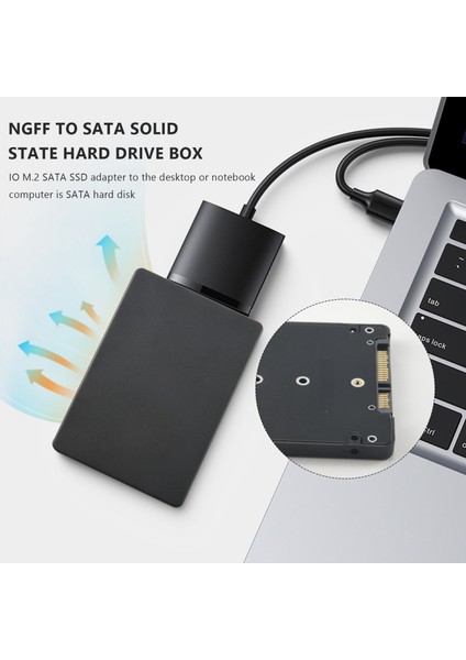 M.2 Ngff (Sata) Ssd'den 2,5 Inç Sata Adaptör Kartına 8mm Kalınlık Muhafazası (Yurt Dışından)