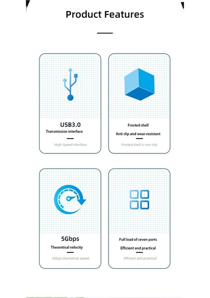 4 Bağlantı Noktalı 2'si 1 Arada Tip C/ Usb3.0 - USB 2.0/usb 3.0 Hub Yerleştirme Adaptörü 5 Gbps Yüksek Hızlı Çok Bağlantı Noktalı USB Ayırıcı Genişletici (Yurt Dışından)