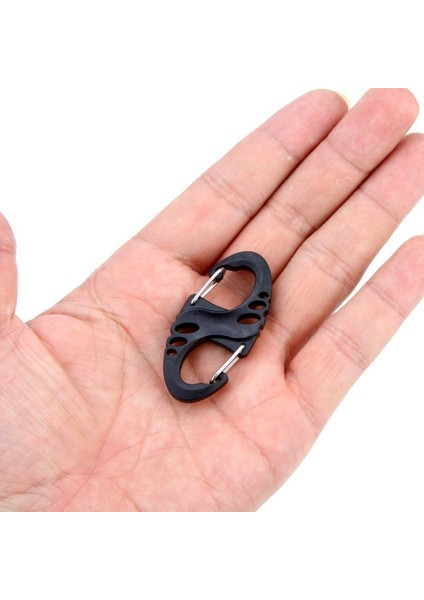 10 Adet Pratik Açık Spor 8 Şekilli Küçük Karabina Yapış Metal + Plastik Tırmanma Toka Kamp Yürüyüş Klip Kanca Anahtarlık (Yurt Dışından) modelleri