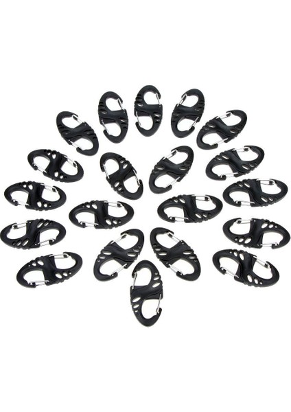10 Adet Pratik Açık Spor 8 Şekilli Küçük Karabina Yapış Metal + Plastik Tırmanma Toka Kamp Yürüyüş Klip Kanca Anahtarlık (Yurt Dışından) fırsatları