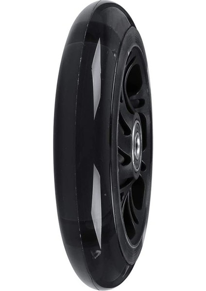 1 Çift 120MM Çocuk Scooter'ı LED Işıkları Yanıp Sönen Tekerlekler Rulmanlar ile Ön/arka LED Yanıp Sönen Scooter Tekerlekleri, Siyah (Yurt Dışından)