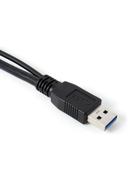 Double A Mikro USB B 3.0 Y Kablosu Hareketli Sabit Sürücü Kablosu Siyah (Yurt Dışından)