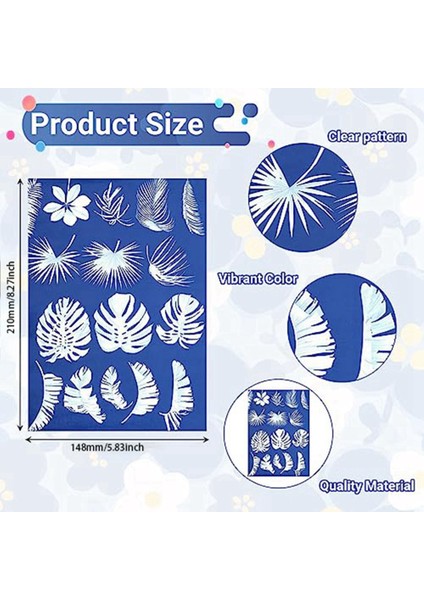 60 Sayfa Cyanotype Kağıt A5 Güneş Baskı Sanat Seti Yüksek Hassas Güneş Kağıdı Doğa Güneş Baskı Seti Çizim Kuşe Kağıt (Yurt Dışından) fırsatları