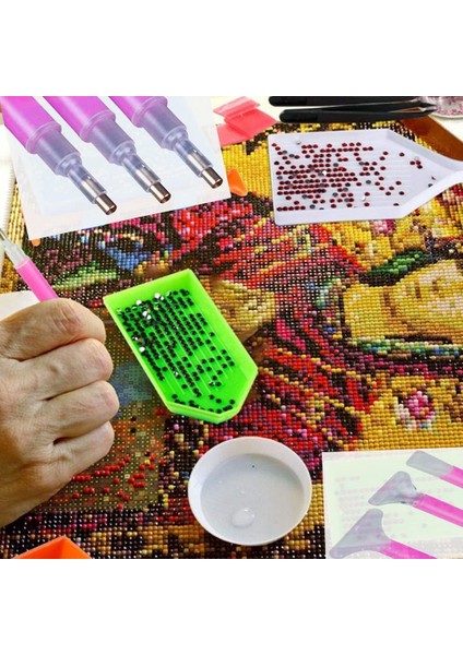 Boyama Aksesuarları Sanat Aracı-Elmas Boyama Tutkal Kil-Dıy Nakış Balmumu Kiti-Dikiş Nokta Kalem Zanaat Için (Yurt Dışından)