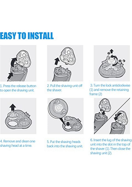 Philips Norelco Serisi 3000, 2000, 1000 Için SH30 Yedek Başlıklar Tıraş Makineleri Tıraş Başlıkları Tıraş Bıçakları SH30/52 (Yurt Dışından) modelleri