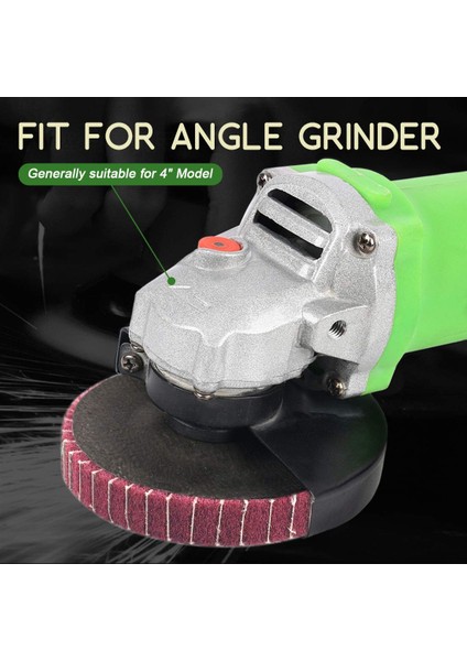 Adet 4 Inç 240 Grit Kırmızı Naylon Fiber Flap Diskler Zımpara Kağıdı Ile, Boya Sökme ve Paslanmaz Çelik Boru Parlatma Için Mükemmel (Yurt Dışından)