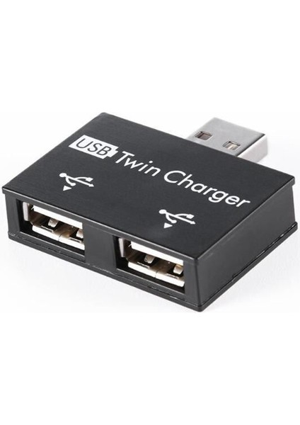 USB 2.0 Erkek - Ikiz Dişi Şarj Cihazı Çift 2 Port USB Dc 5V Şarj Splitter Hub Adaptörü Dönüştürücü Konektörü (Yurt Dışından)